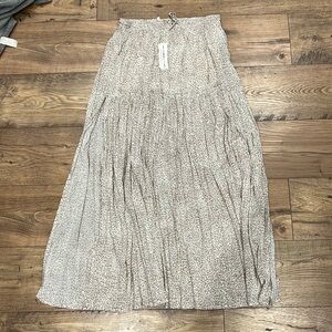 NWT Long Leopard Print Skirt with 2 side slits
